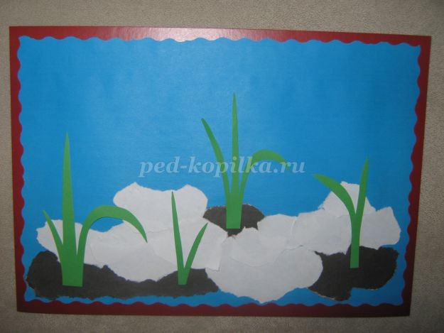 Объемная аппликация из бумаги "Подснежники": часть 2 Объемная аппликация из бумаги "Подснежники": часть 2