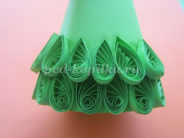 Объёмная новогодняя ёлка в технике квиллинг: часть 2 Объёмная новогодняя ёлка в технике квиллинг: часть 2