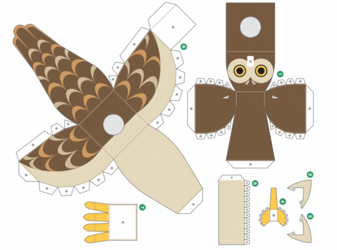 Поделки из бумаги и картона: совы