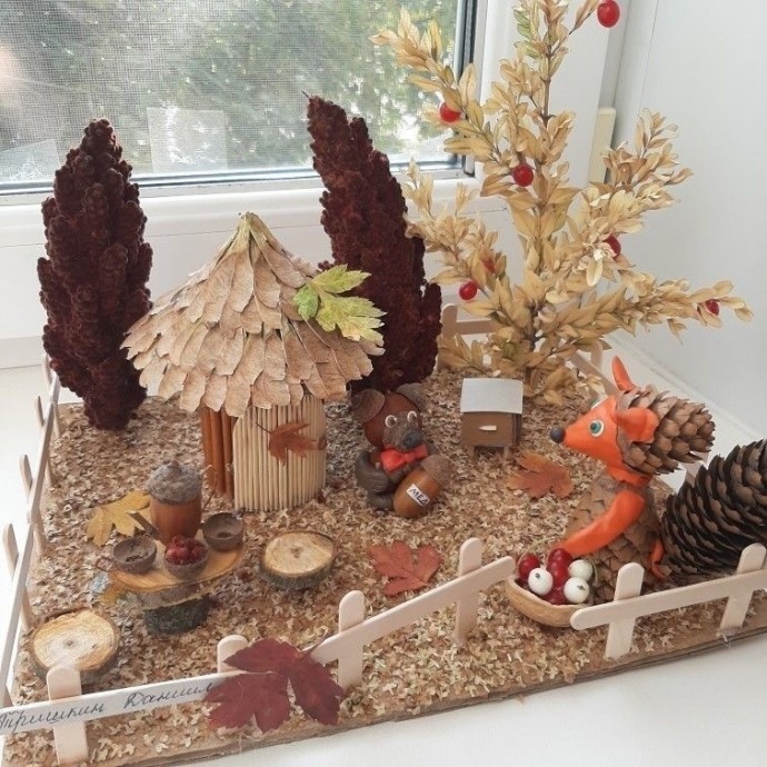 Животные из природных материалов