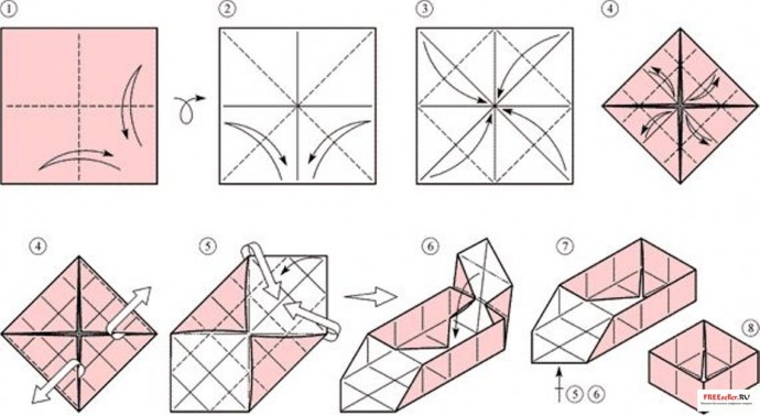 Коробочка в технике оригами