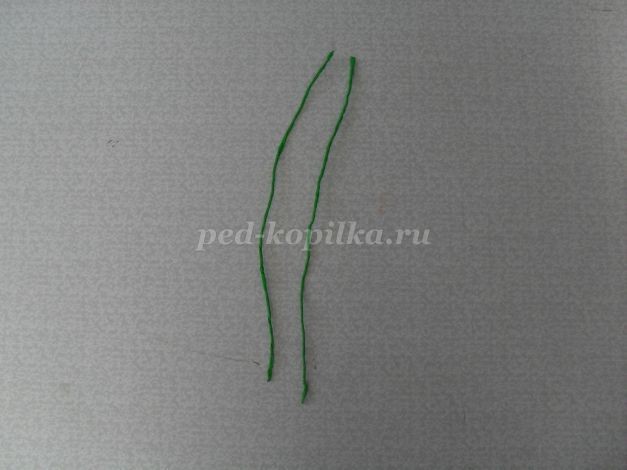 Подснежник из салфеток