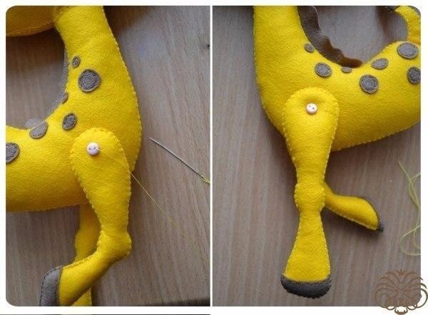 ​Шьём игрушку в виде жирафика