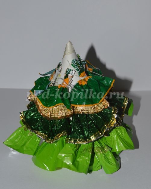 ​Ёлка из фантиков: часть 2