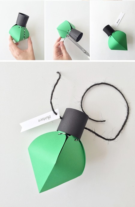 Делаем бумажные фонарики на гирлянду