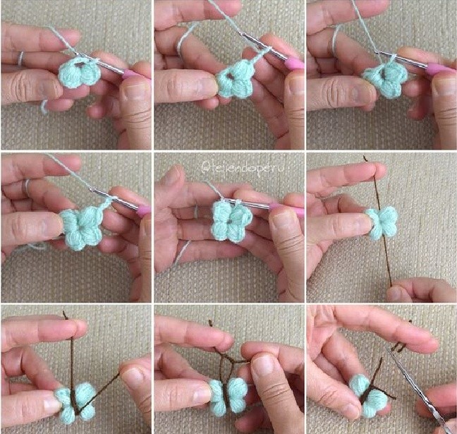 Милые бабочки из пряжи Милые бабочки из пряжи