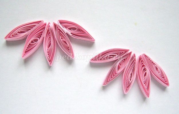 Открытка с эхинацеей в технике квиллинга: часть 2