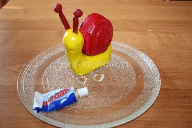 Улитка в технике папье-маше