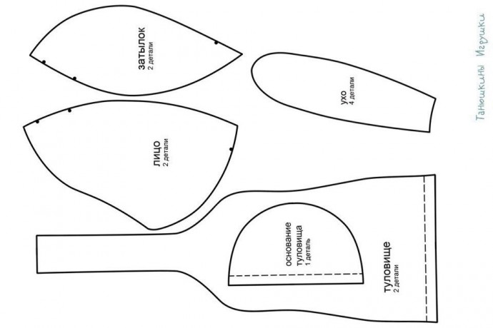 Текстильные зайки в стиле тильда