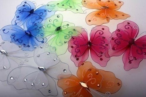 ​Яркие разноцветные бабочки из капрона