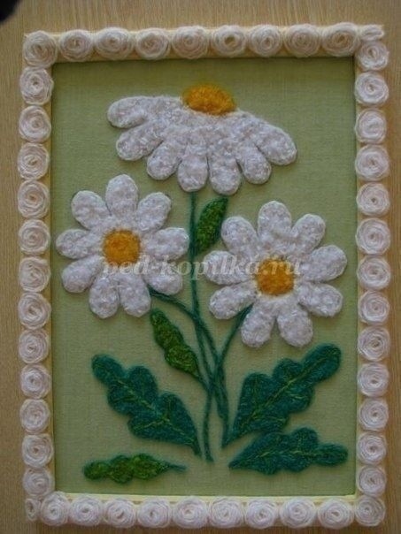 ​Пушистые ромашки: панно