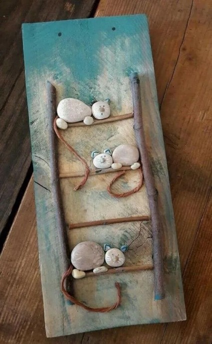 Удивительные картины из речных или морских камней Удивительные картины из речных или морских камней