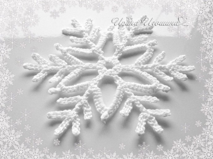 Вязаная снежинка Вязаная снежинка