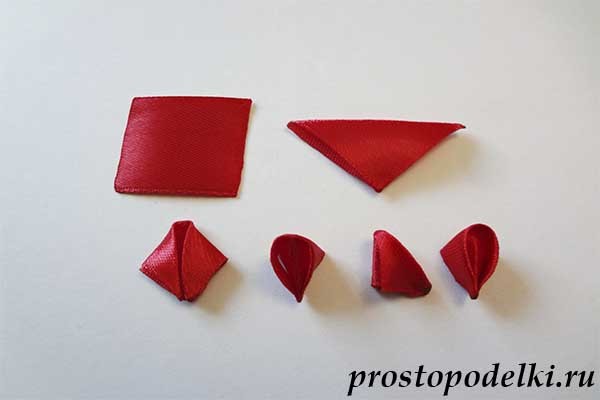 Божья коровка в технике канзаши