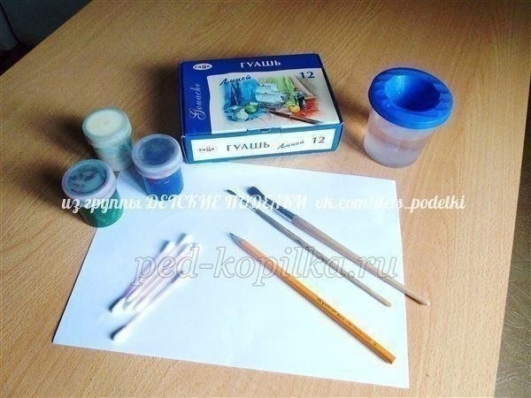 Рисование ватными палочками Рисование ватными палочками