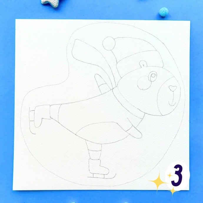 Рисуем новогоднюю капибару Рисуем новогоднюю капибару