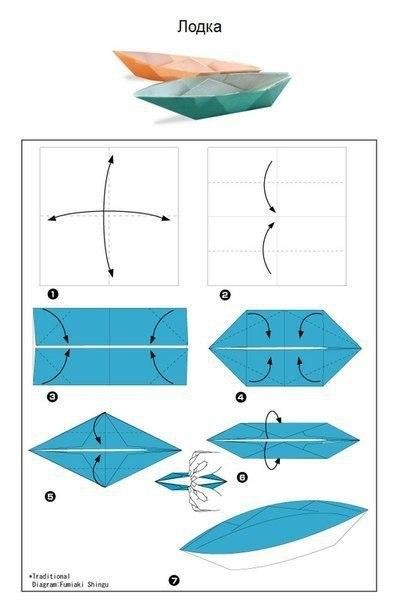 Схемы простых оригами для детей