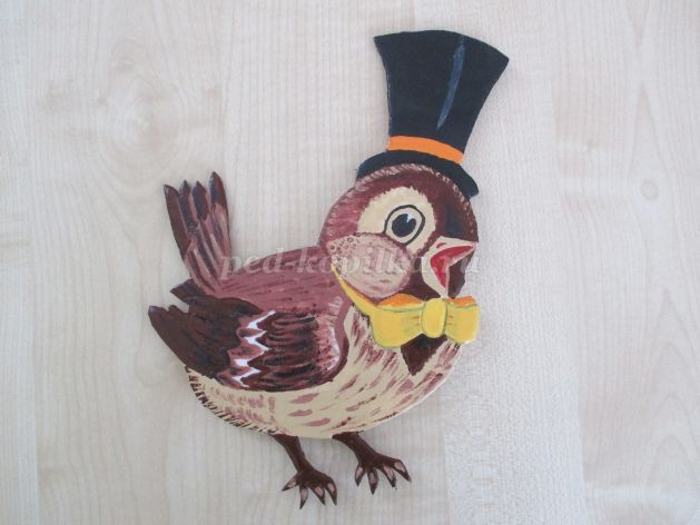 Синица из потолочной плитки детскими руками: мастер-класс, часть 3 Синица из потолочной плитки детскими руками: мастер-класс, часть 3