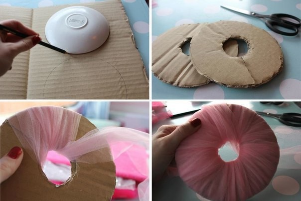 Воздушные помпоны из фатина Воздушные помпоны из фатина