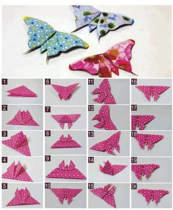 Бабочка в технике оригами