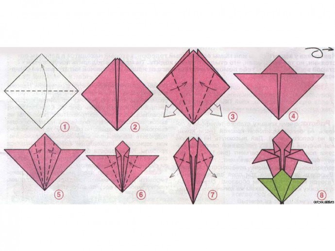 Чудесные цветочки в технике оригами