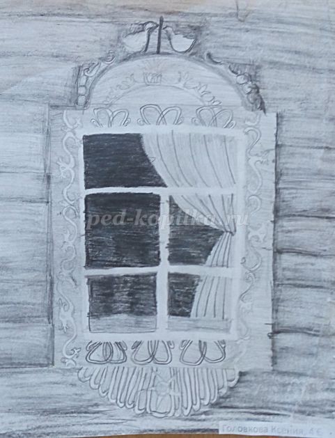 ​Деревянная архитектура на уроках рисования: часть 2