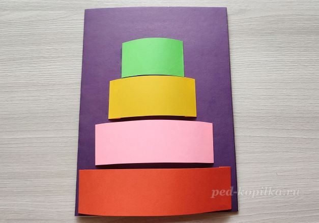 Открытка ко дню рождения "Торт" Открытка ко дню рождения "Торт"