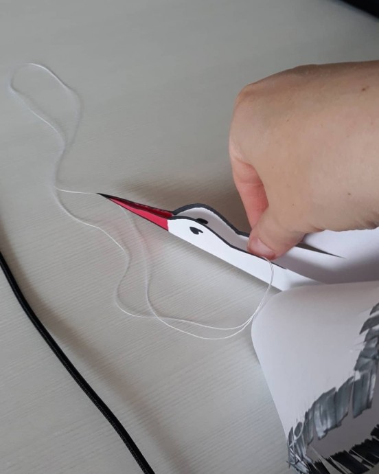 Бумажный журавушка