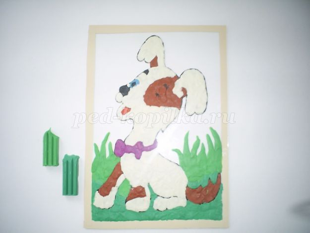 ​Пластилинография: собака