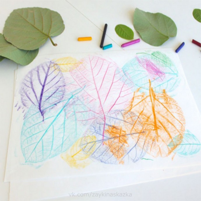 Трафаретное рисование по листикам Трафаретное рисование по листикам