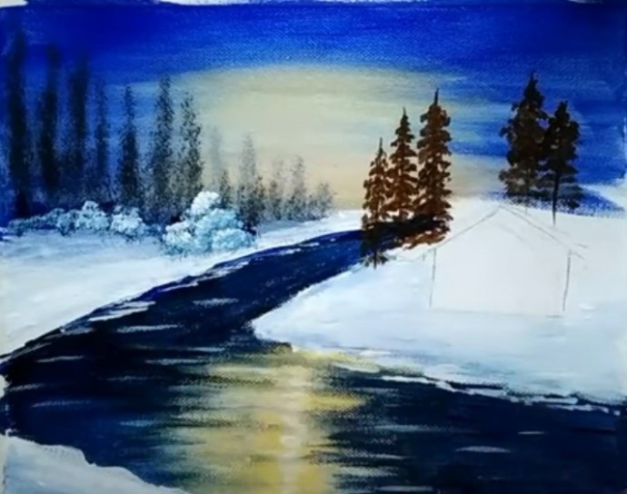 ​Зимний дом у реки