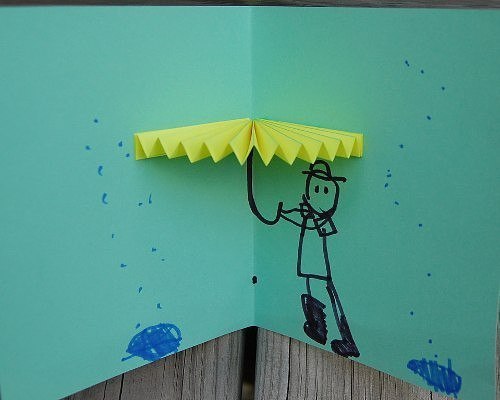 Очень простые объёмные открытки с детьми