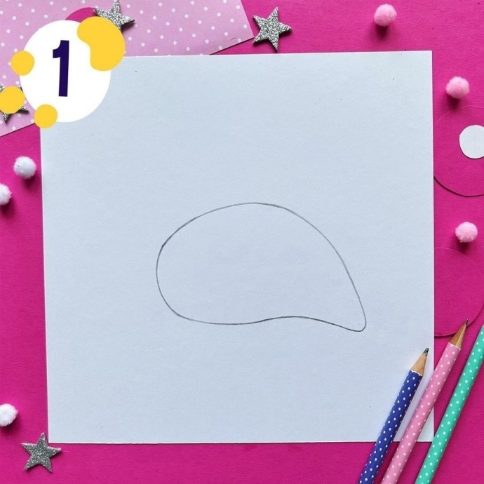 Рисуем розовое фламинго Рисуем розовое фламинго