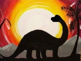 ​Рисуем с детьми динозавра