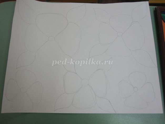 ​Цветы в технике витраж: часть 1