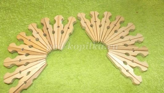 Салфетница из прищепок детскими руками: часть 1