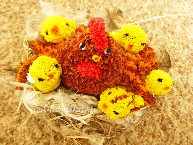 Торцевание на пластилине: цыпленок и курица Торцевание на пластилине: цыпленок и курица