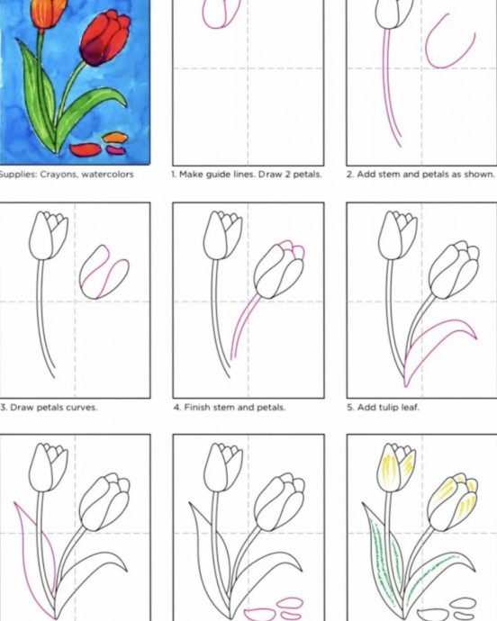 ​Рисуем с детьми цветочки