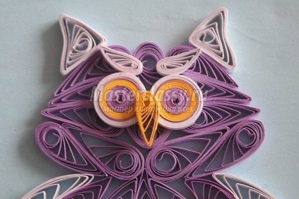 Учим детей квиллингу: совушки