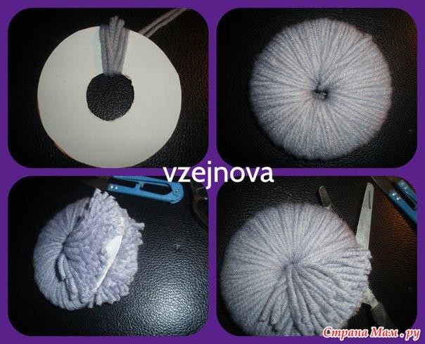 Цыплята и кролики из помпонов