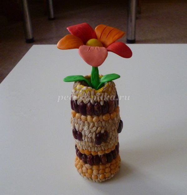 Декоративная вазочка с цветком: часть 2