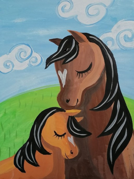 Лошадь и жеребёнок Лошадь и жеребёнок