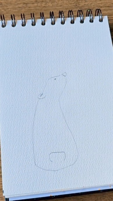 Рисуем белого медведя