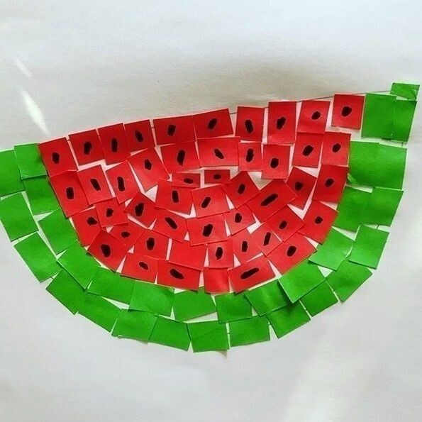 Аппликация "Арбуз" Аппликация "Арбуз"