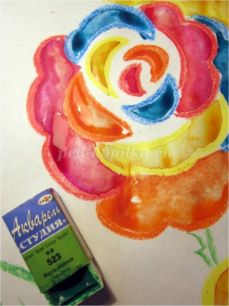 Рисование цветов акварелью "Радужные розы": мастер-класс, часть 5 Рисование цветов акварелью "Радужные розы": мастер-класс, часть 5