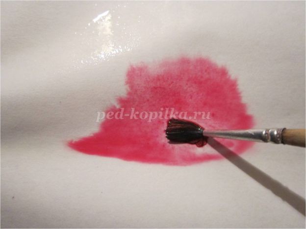 Рисование цветов в смешанной технике: акварельная живопись "по-сырому" и восковые цветные карандаши: часть 1