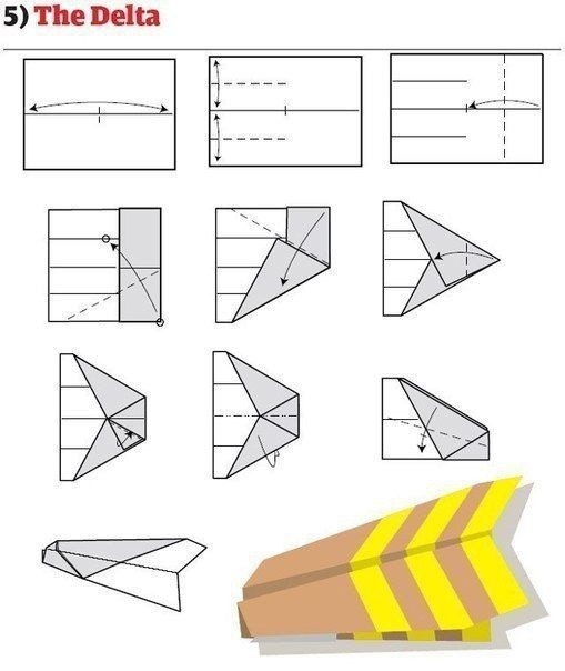 10 способов изготовления бумажных самолетиков