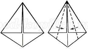 Новогодняя открытка из бумаги в технике оригами: часть 4 Новогодняя открытка из бумаги в технике оригами: часть 4