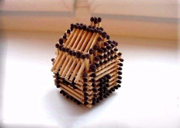 Последовательность сборки спичечного домика Последовательность сборки спичечного домика