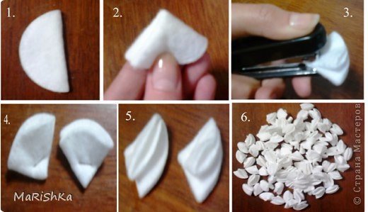 Ёлочка из ватных дисков Ёлочка из ватных дисков